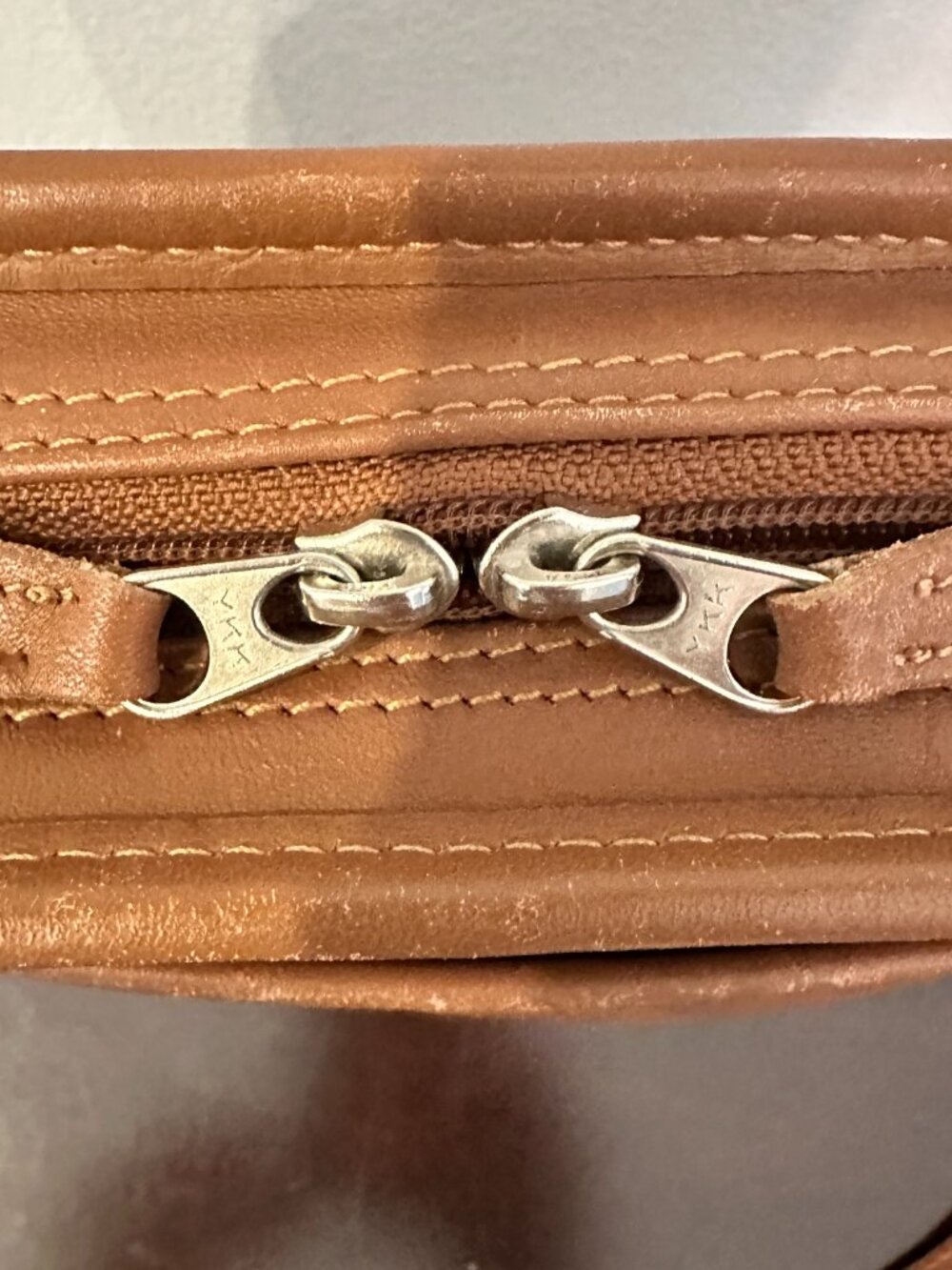 Leather Brown zip Camera Bag Shoulder Purse - Picture 3 of 16